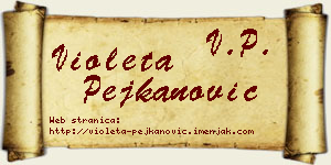 Violeta Pejkanović vizit kartica